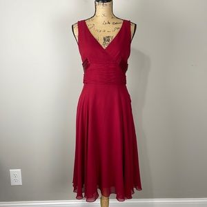 Donna Morgan Silk Red Dress new with tags